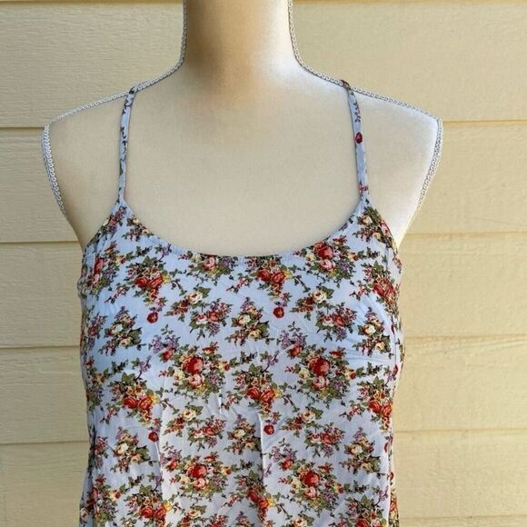 Anthropologie Staring at Stars Floral Strappy Mini Dress M Coquette Cottagecore - Picture 3 of 9